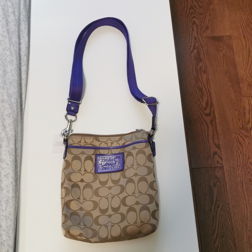 Coach Purple Swingpack Crossbody Handbag